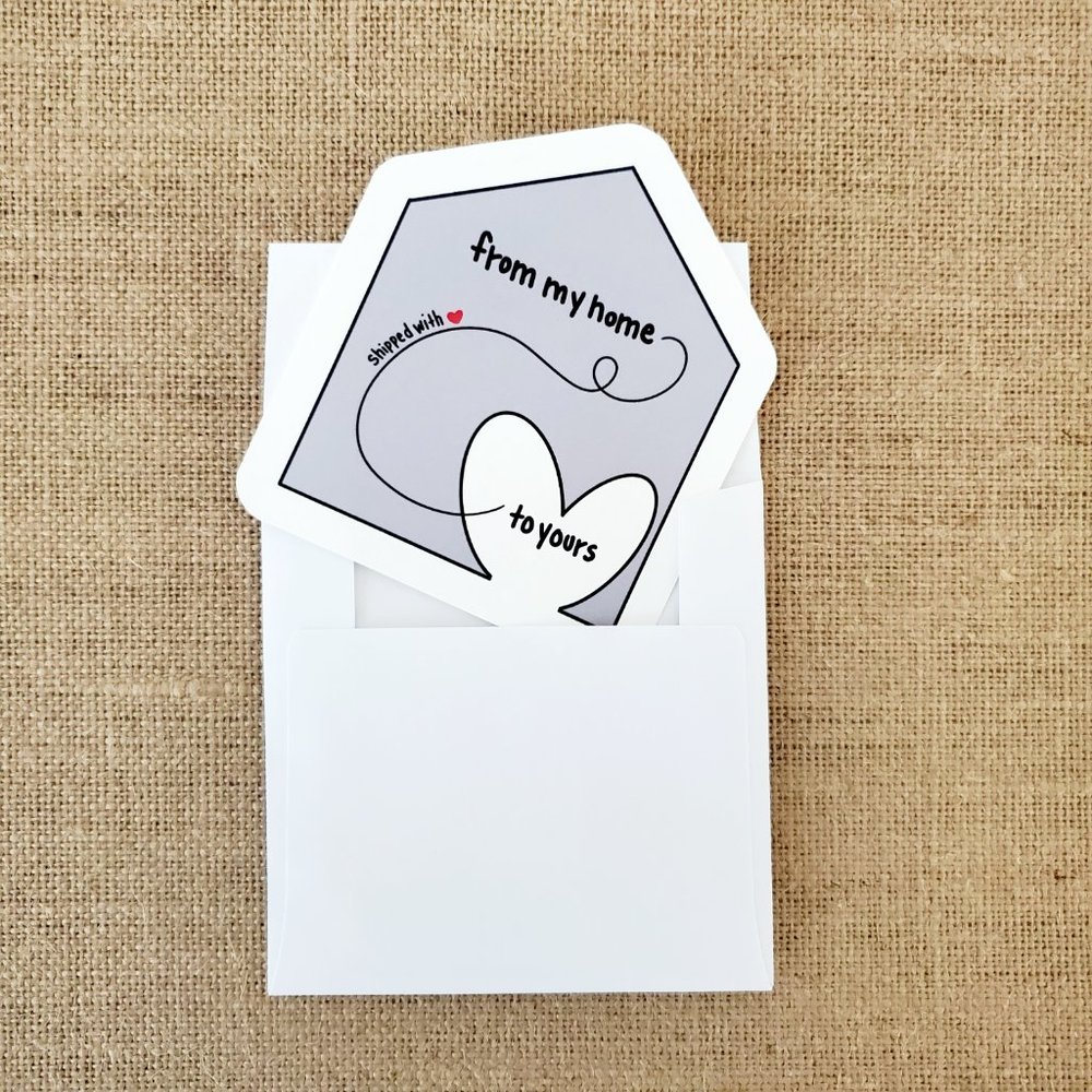 LB065 NOTE CARDS From My Home Shipped with Love to Yours Blank Card [Price Firm] - Picture 3 of 6